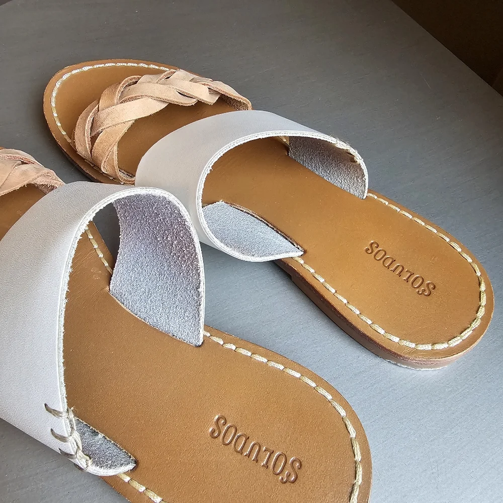 SOLUDOS LEATHER SANDALS Sz 6.5 - Picture 3 of 3
